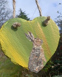 Image 5 of Hare slate heart