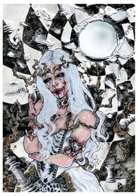 Image 2 of The Queen's Morbid Game - Alice in Wonderland - Original Painting