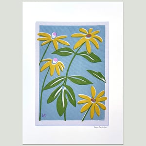 Image of Yellow Rudbeckia on Chalk Blue