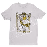 Image 1 of Drag Is Art, Nouveau Queen Tee, Light Grey