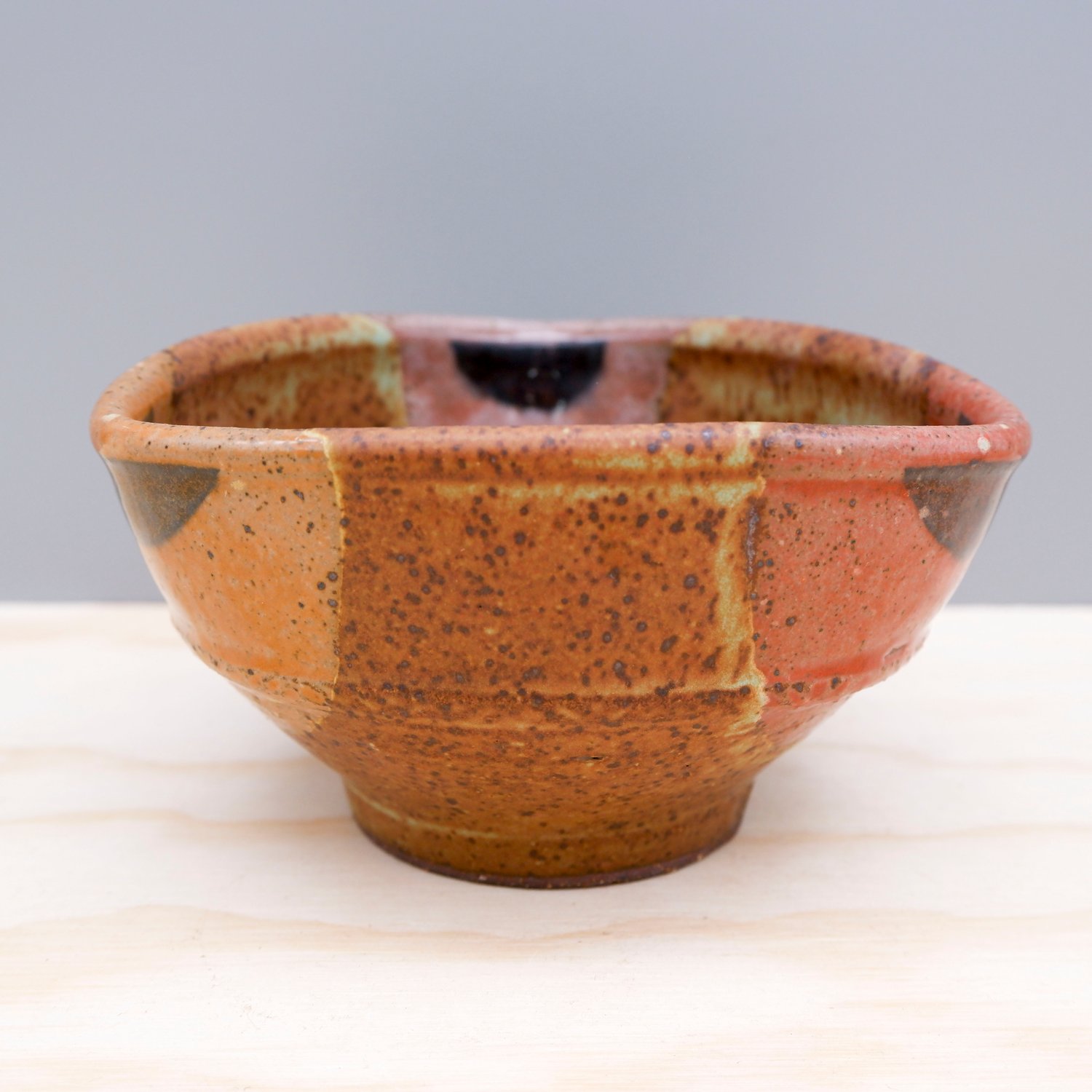 Image of Soda Fired Small Bowl (mint+triangle)