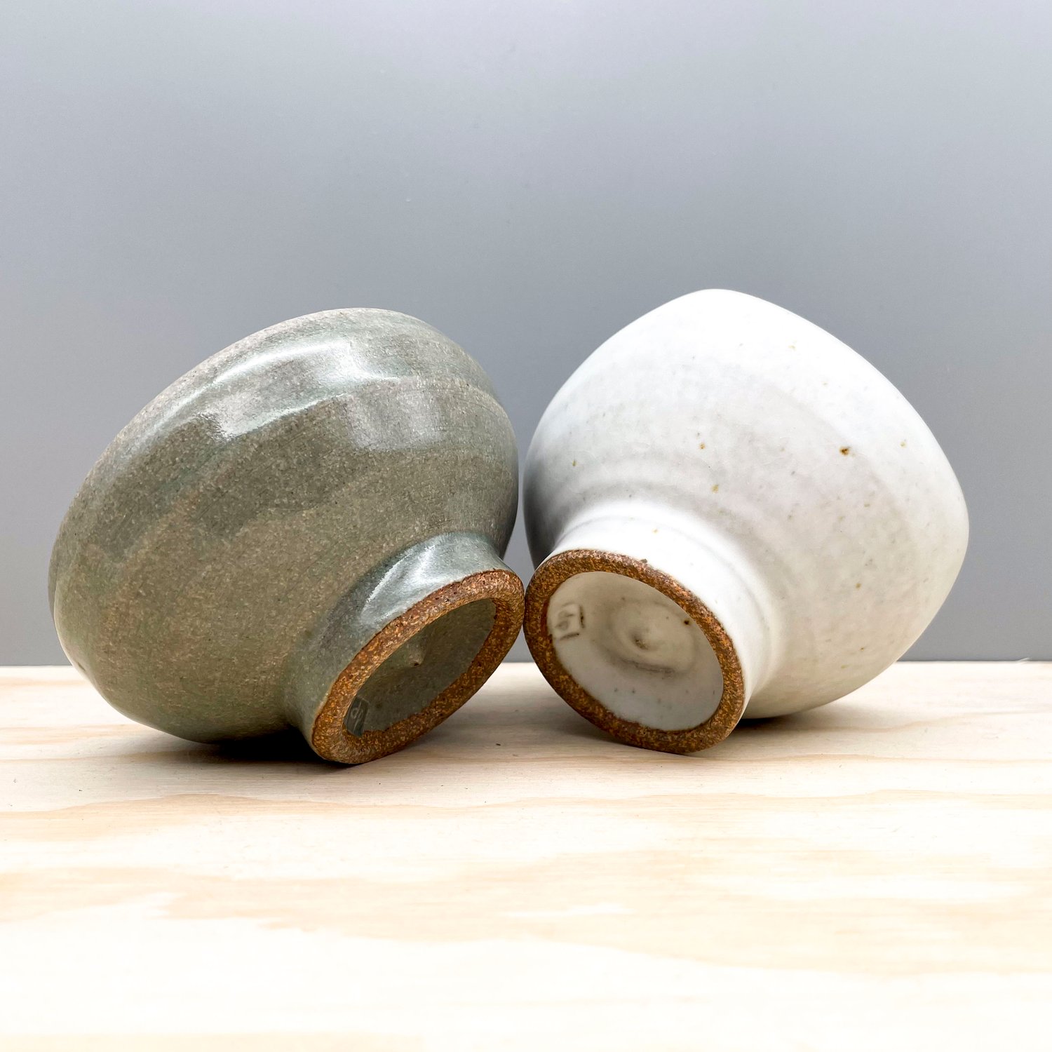 Image of Soda Fired Pair of Mise En Place Bowls 