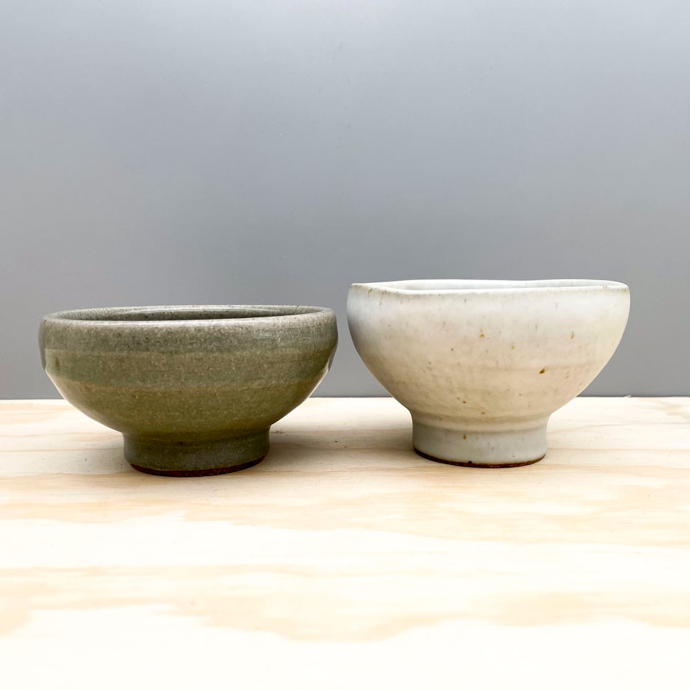 Image of Soda Fired Pair of Mise En Place Bowls 