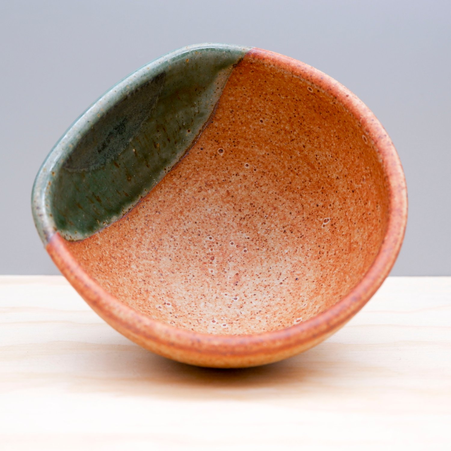 Image of Soda Fired Small Bowl (copper+rust)
