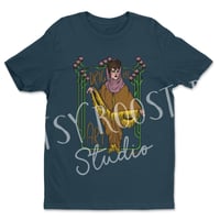 Image 1 of Drag Is Art, Nouveau Queen Tee, Midnight Teal