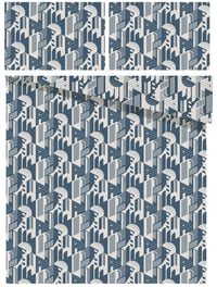 Image 4 of Bauhaus Duvet Cover Set - Washed Denim