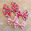 Valentines Pink and Red Bows