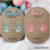 Baby handprint plaque 