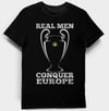 Real Men Conquer Europe Lisbon Lions Celtic FC (Black T-Shirt) 