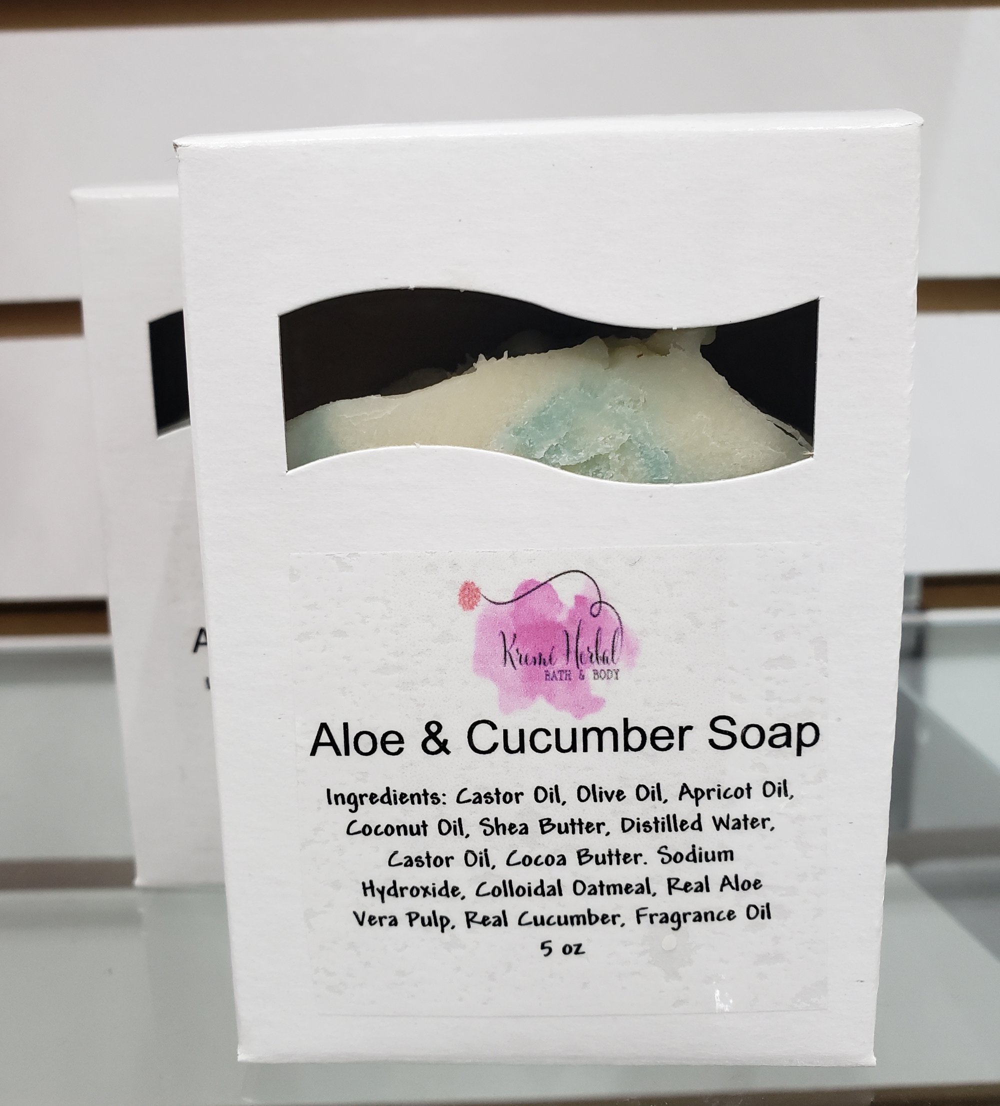 Image of Aloe & Cucumber Soap (Skin Soothing Bar) VEGAN 