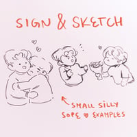 zine add-on: signed with a hand drawn sope doodle~