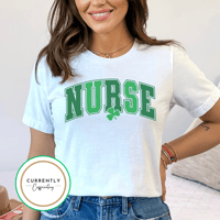 Image 1 of Varsity Print Clover Nurse Tee