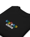 Vibrant Couture'd Radio Logo Black Crewneck