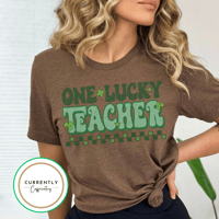 Image 1 of One Lucky Teacher Tee