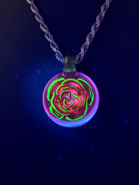 Image 2 of UV reactive rose pendant 🌹🤌