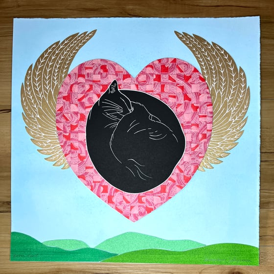 Image of COLLAGE SALE  Woven Heart #4  (Reg. $245... Now 100.00)