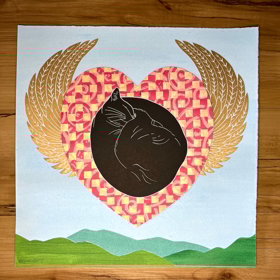 Image of COLLAGE SALE  Woven Heart #3  (Reg. $245...  Now 100.00)