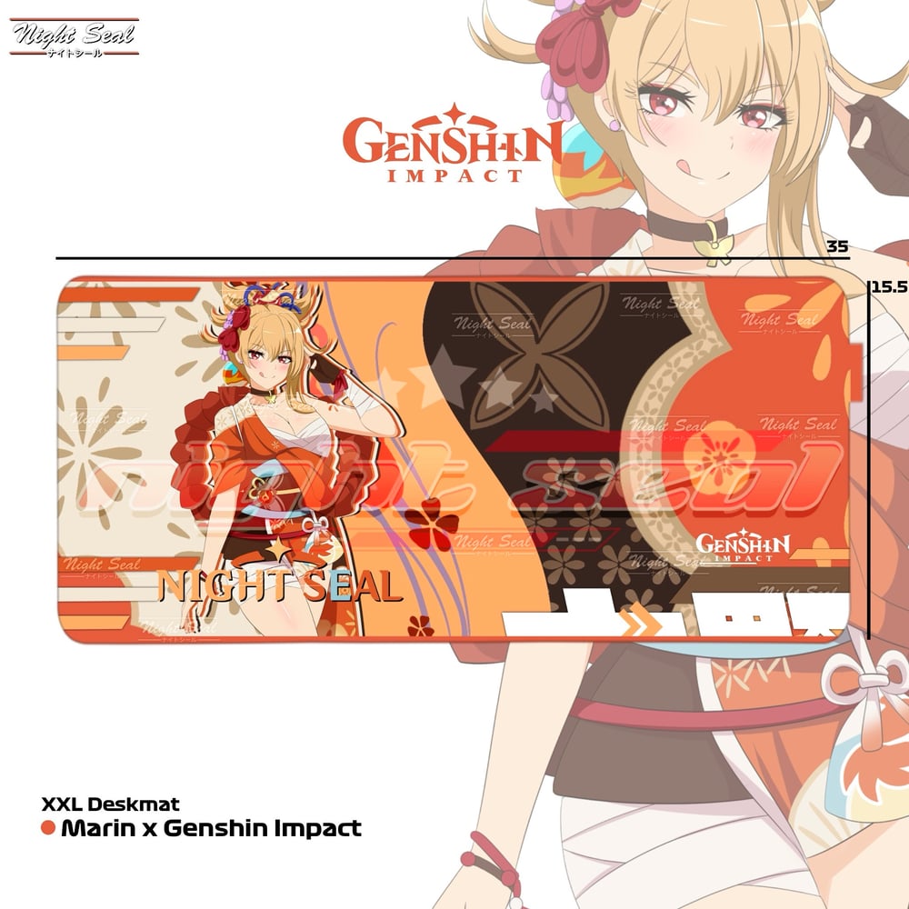 Image of Genshin Impact x WAIFUS / XXL Desk mat