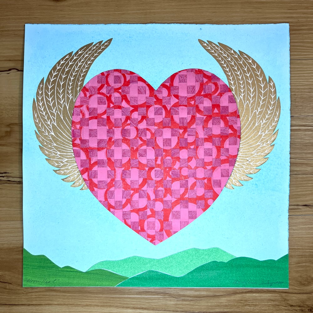 Image of Woven Heart #1 (with a cat or without - you get to choose)