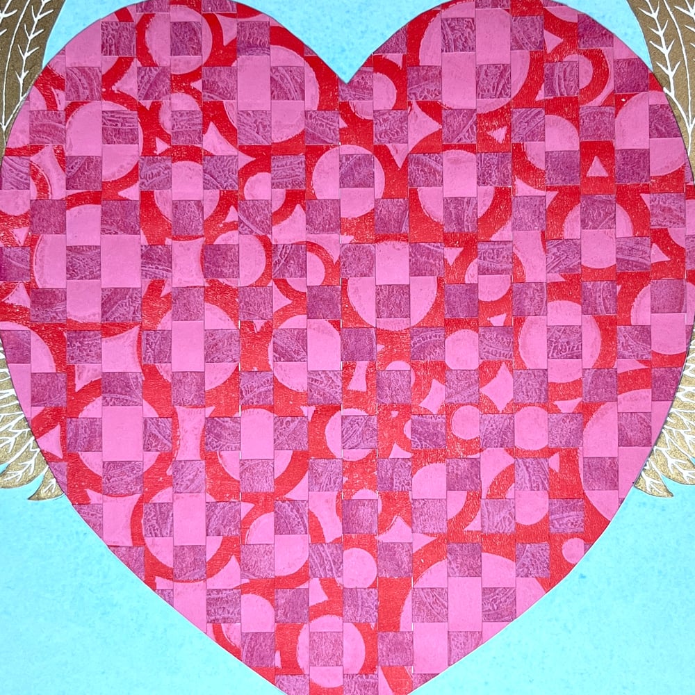 Image of Woven Heart #1 (with a cat or without - you get to choose)