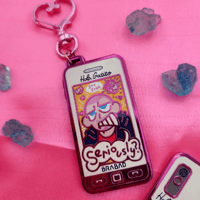 Image 1 of Jesse Hello Kitty Phone Metal Keychain