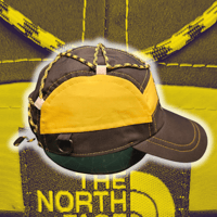 Image 4 of Black/Yellow NORTH FACE 5 panel hat (2/2)