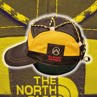 Image 2 of Black/Yellow NORTH FACE 5 panel hat (2/2)