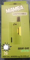 Sour gas 2 gram disposable cart 