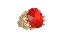 Image 2 of Red Crystal Gold Branch Ring