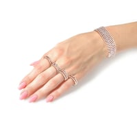 Image 1 of Gold Rhinestone Ring and Bracelet Set