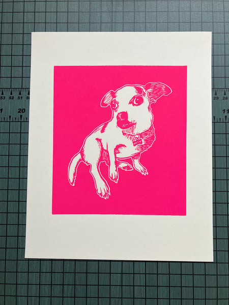 Image of Dottie Pink Block Print