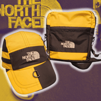 Image 1 of Black/Yellow NORTH FACE 5 panel hat (1/2)