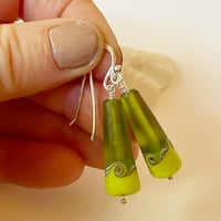 Image 5 of Green Cone Earrings