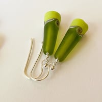 Image 3 of Green Cone Earrings