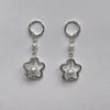 hanging pearl flower earrings