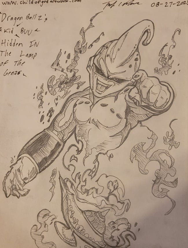 KID BUU HIDEN IN THE LAMP