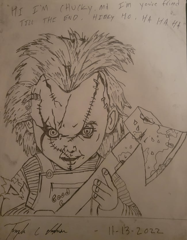 HI IM CHUCKY AND IM YOURE FRIEND TILL THE END 