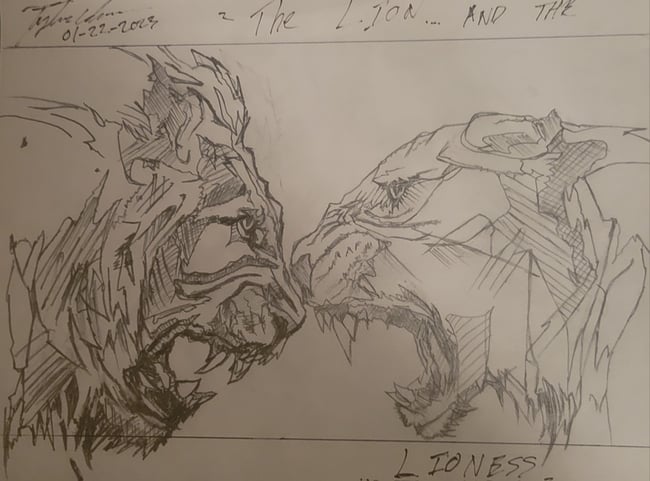 THE LION AND THE LIONESS SQUARE OFF