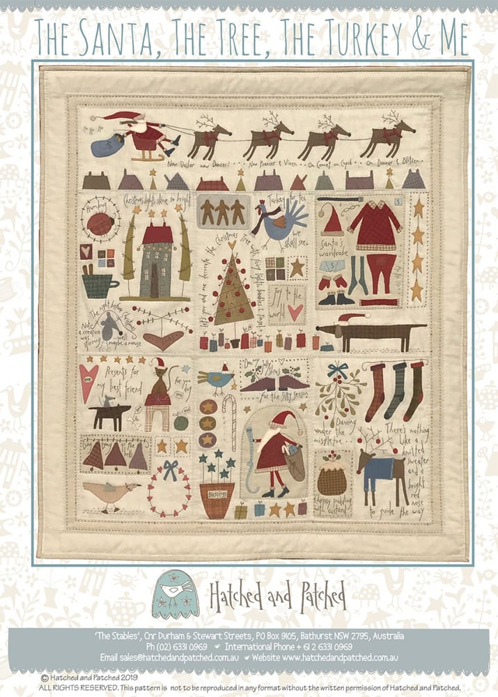 Image of The Santa, The Tree, The Turkey & Me Pattern by Anni Downs