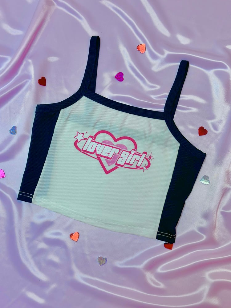 Image of 💖💘LOVER GIRL💖💘 WHITE CROPPED TANK