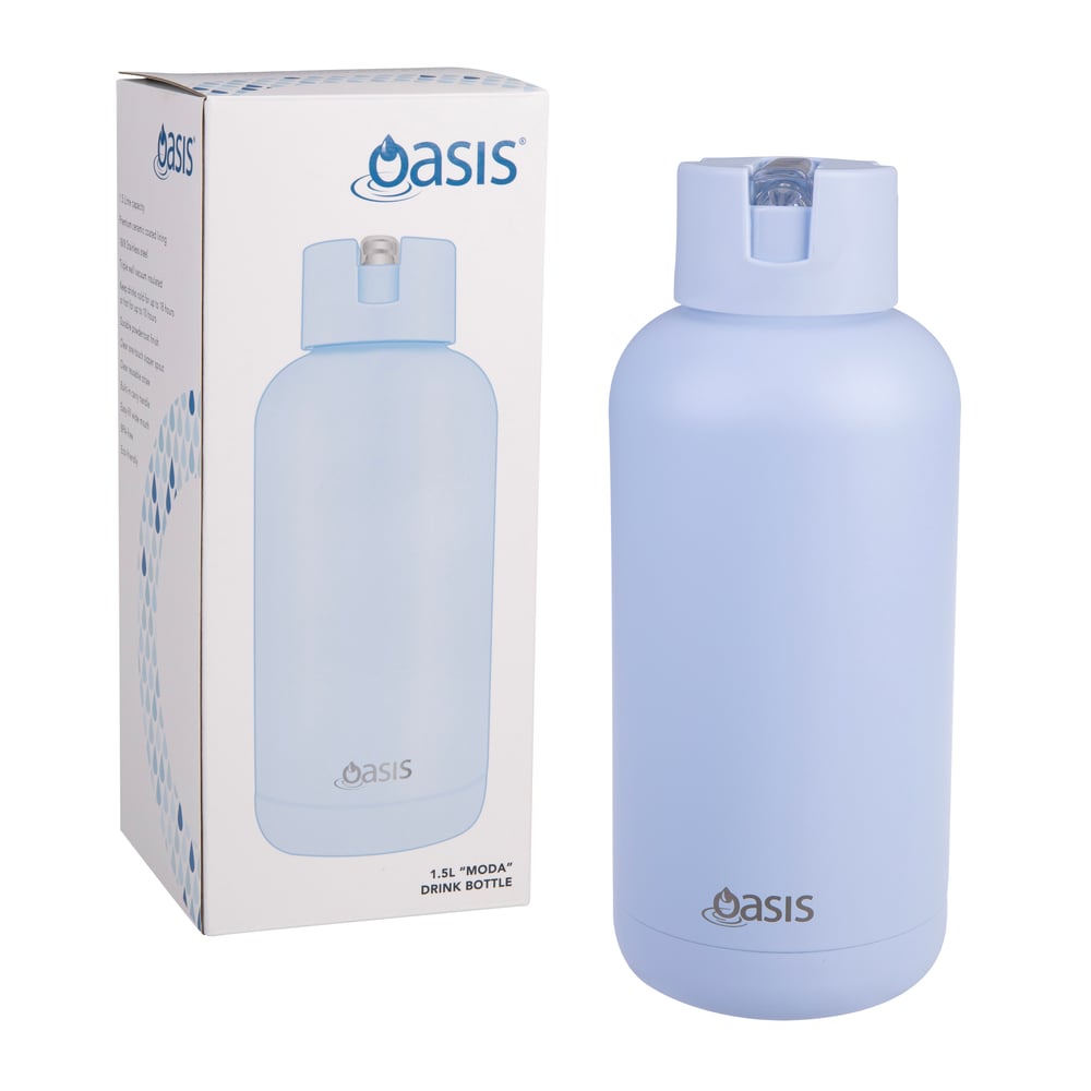 Oasis Moda Ceramic Lined Stainless Steel Triple Wall 1.5L Periwinkle