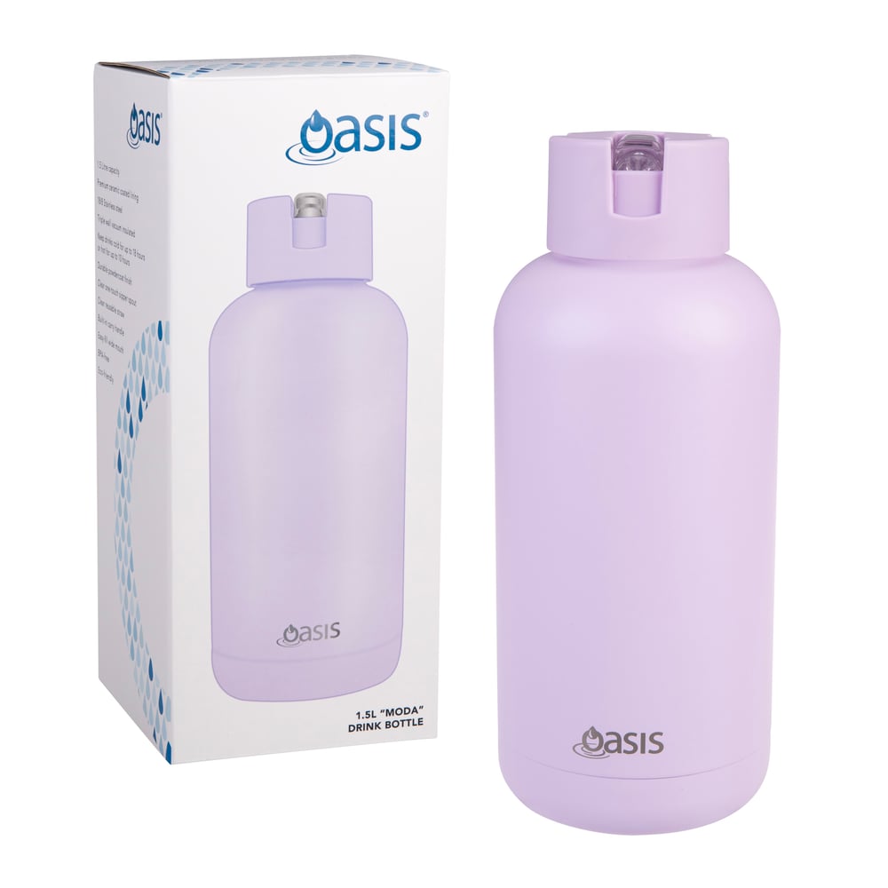Oasis Moda Ceramic Lined Stainless Steel Triple Wall 1.5L Orchid