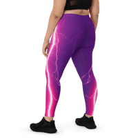 Image 1 of Deep Purple Lightning Leggings