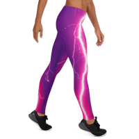 Image 3 of Deep Purple Lightning Leggings