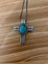 Turquoise Cross Necklace A
