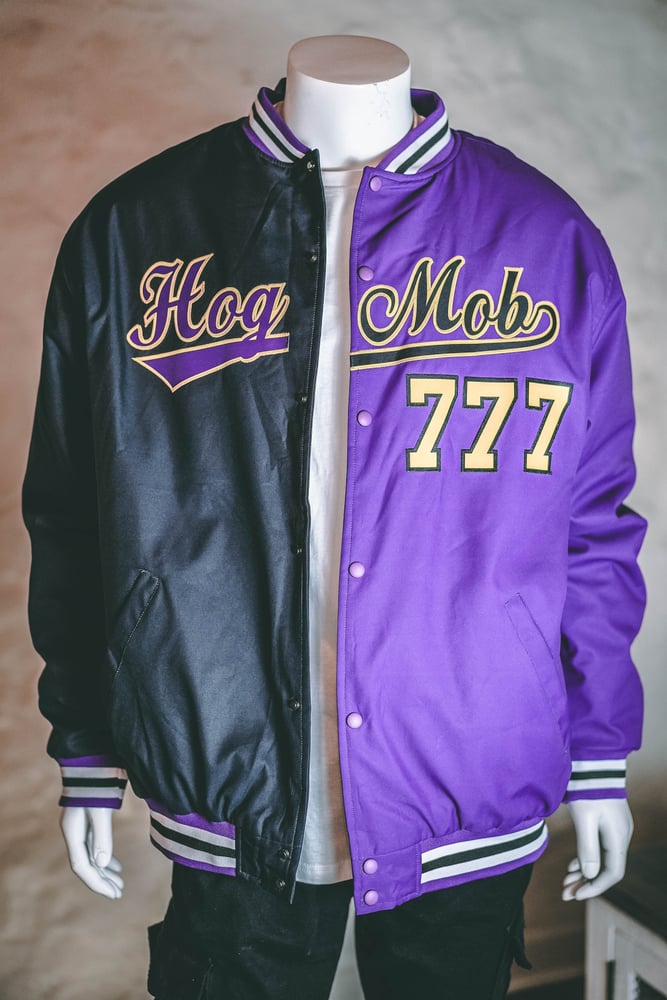 Image of HOG MOB Black & Purple Jacket (Customize the name!)