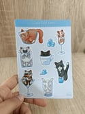 Planche de stickers - Natural cats