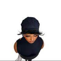 Image 6 of Billie Modern Mullet Full Cap Wig - Black Hair Style for Stylish Look