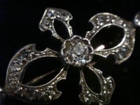 Image 2 of EDWARDIAN 18CT SILVER OLD CUT DIAMOND BROOCH 1.00CT