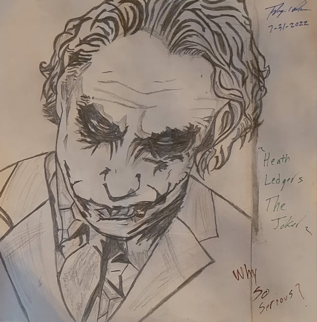 HEATH LEDGERS - THE JOKER DO I REALLY LOOK LIKE A GUY WITH A PLAN ?